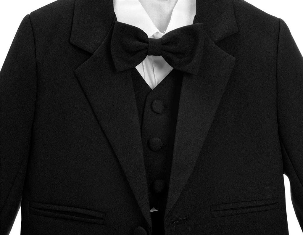 Boys 5 Pcs Formal Tuxedo Suits, Baby Toddler to 8Y