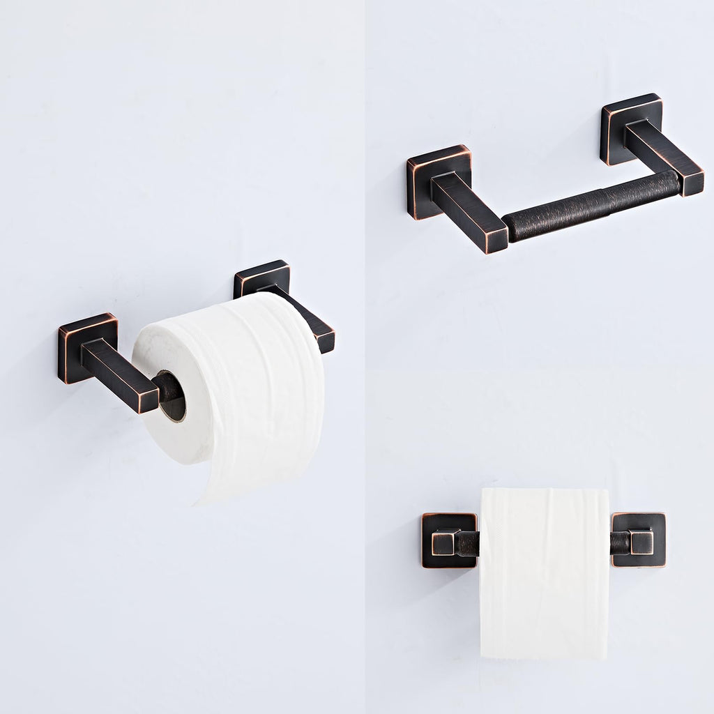 Bathroom Hardware Set 4 Pieces, Oil Rubbed Bronze Bathroom Accessories Set Stainless Steel Wall Mounted, Hand Towel