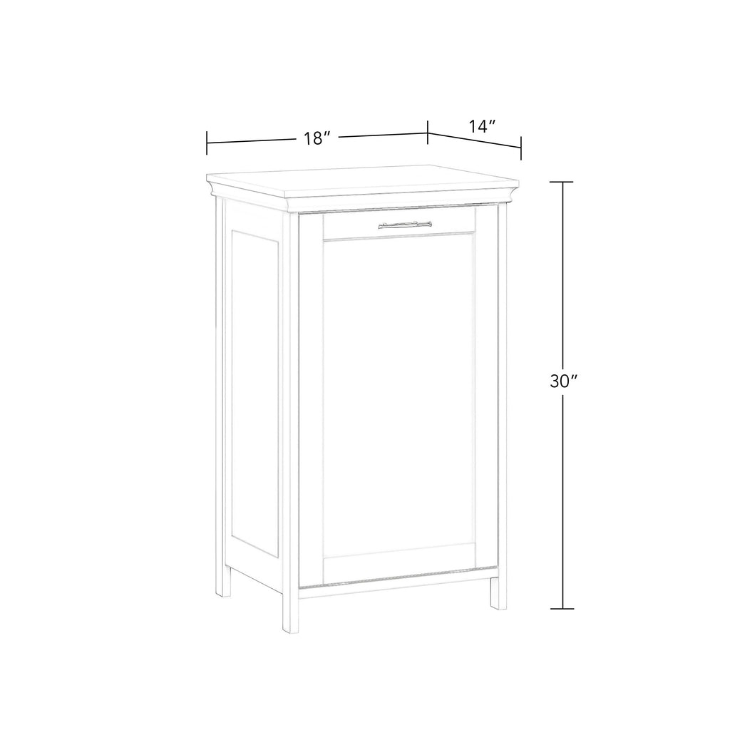 Somerset Tilt-Out Laundry Hamper, White