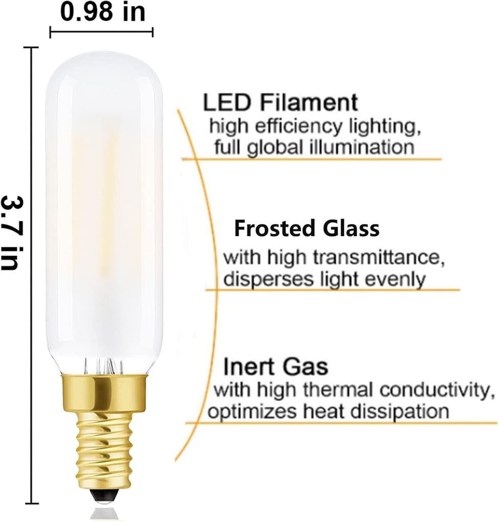T6 Led Bulb 2W Dimmable E12 Edison Light Bulbs 2700K Warm White T6.5