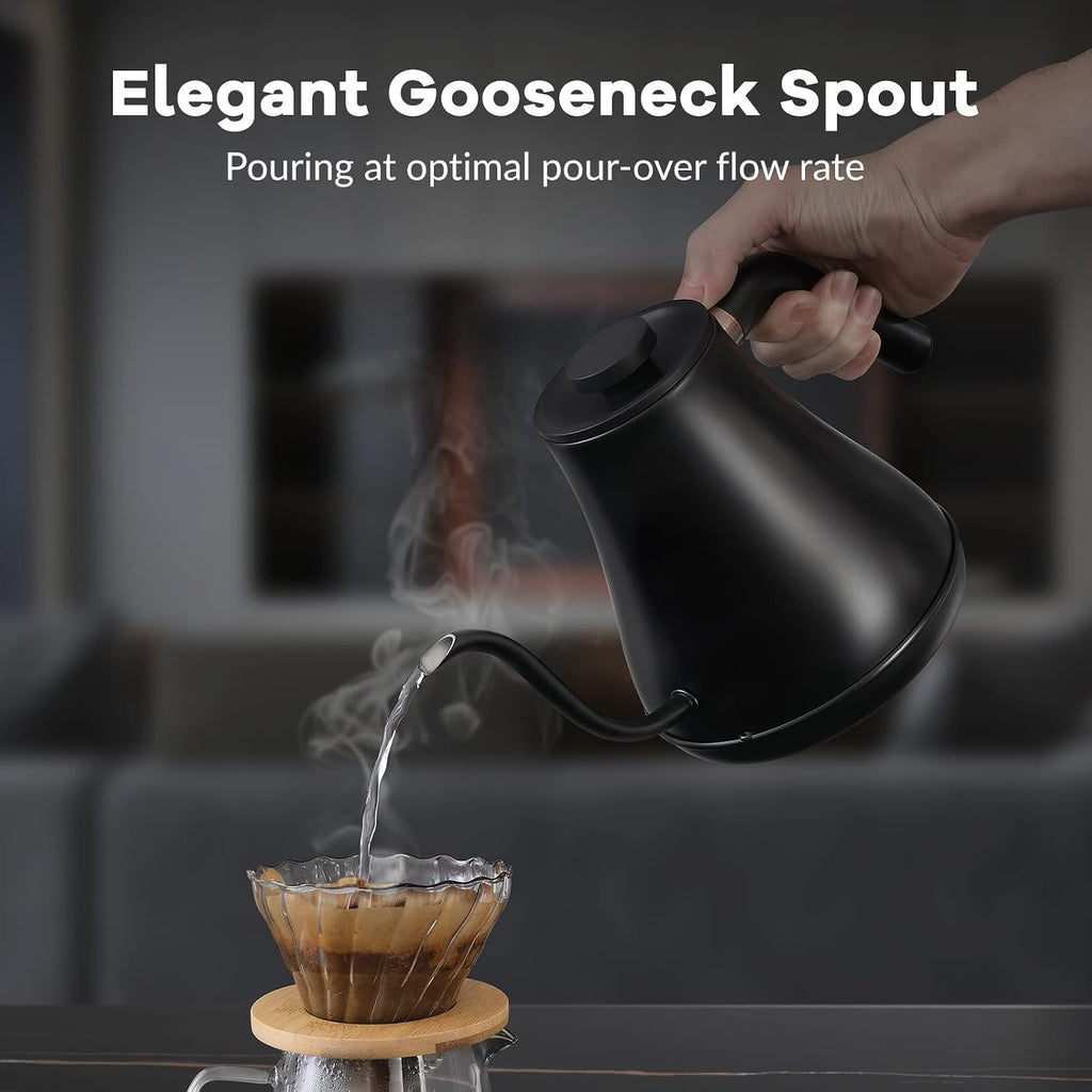 Electric Kettle Gooseneck Pour Over Kettle ±1°F Temperature Control Quick Heating Water Boiler for Coffee & Tea &
