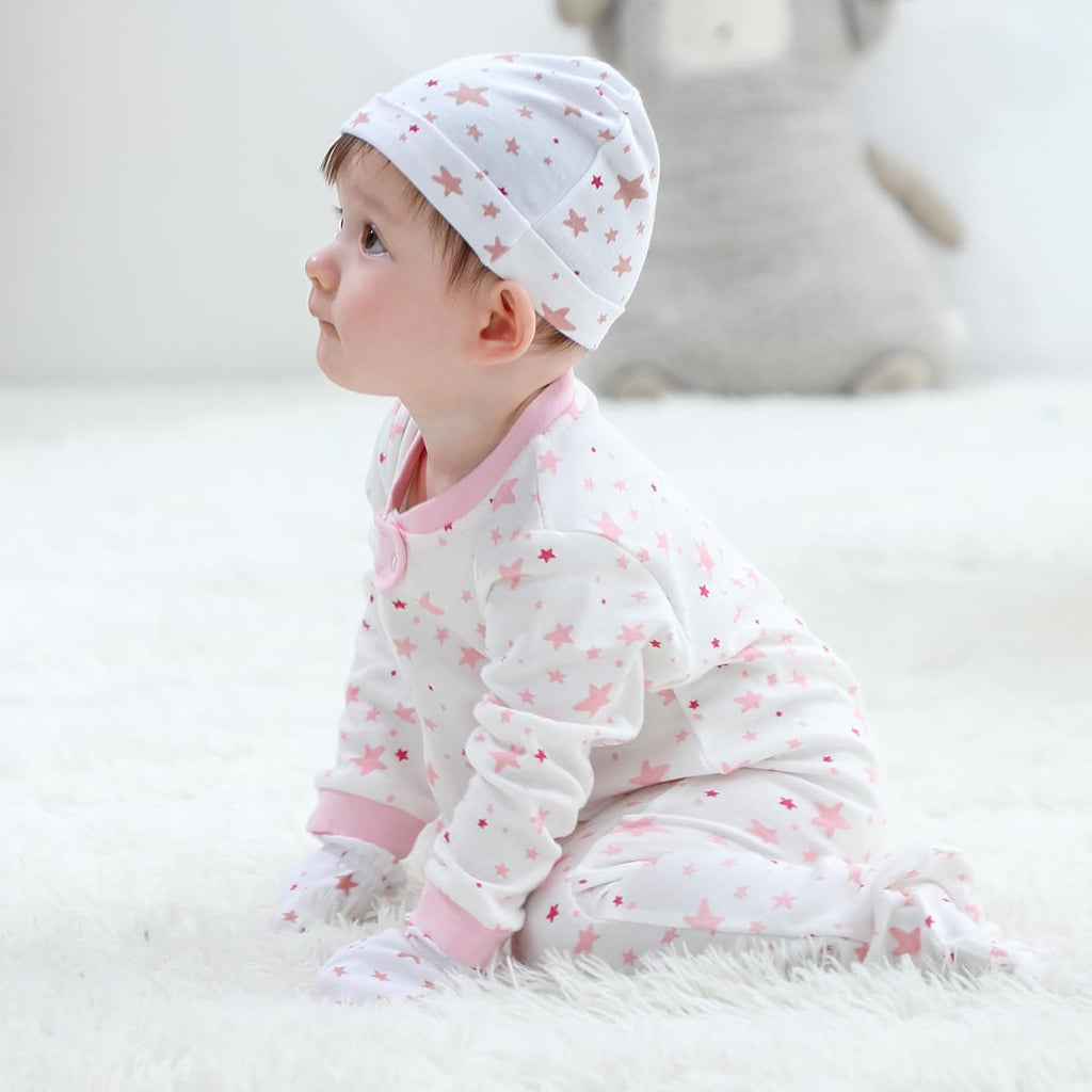 Baby Hats Mittens and Socks Set Cotton Beanie