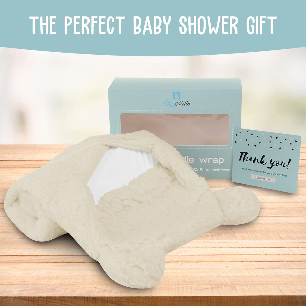 Baby Swaddle Blanket | Ultra-Soft Plush Essential for Infants 0-6 Months | Receiving Swaddling Wrap Beige | Ideal