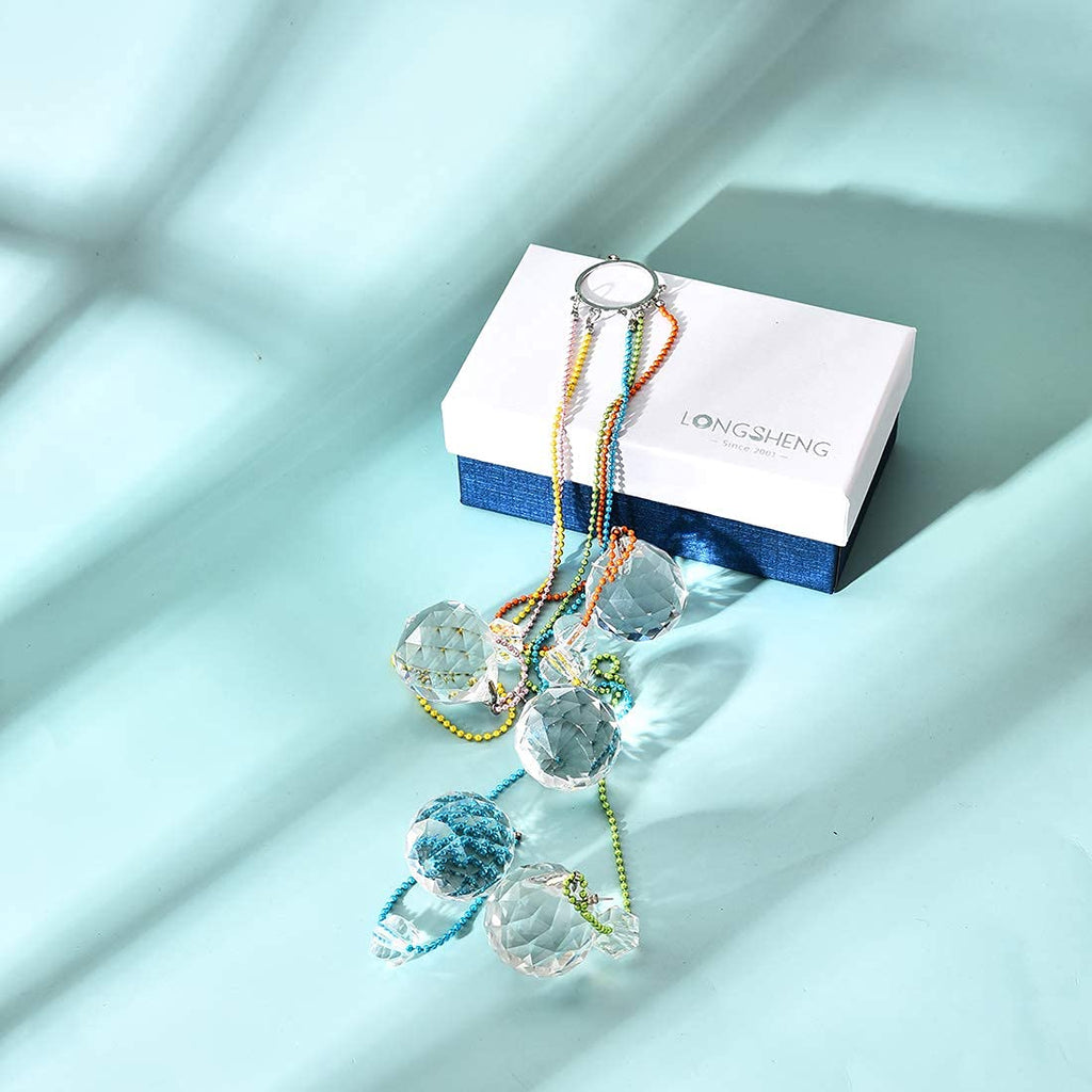 Crystals Ball Prisms Suncatcher Hanging Ornament Rainbow Maker, Garden Decoration