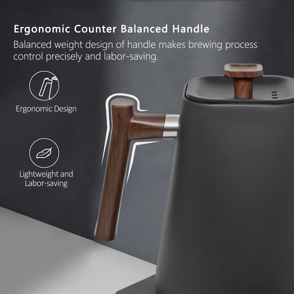 Electric Kettles, Gooseneck Electric Kettle, ±1°F Temperature Control, for Pour Over Coffee and Tea, 304 Stainless