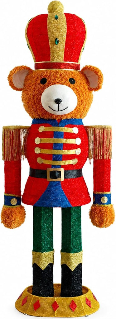 5FT Pop-Up Nutcracker Bear Lighted Outdoor Christmas Decoration