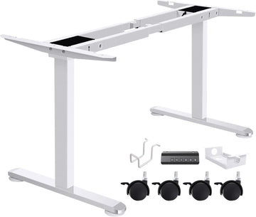 Dual Motor Electric Standing Desk Frame, Heavy Duty Dual-Beam Frame | Heavy-Duty Dual-Beam Frame Desk Legs, Fits Up