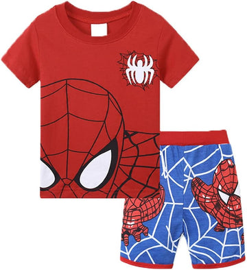Boys Summer Snug-Fit Pajamas Short Kids Pjs Sets 100% Cotton Toddler Sleepwear