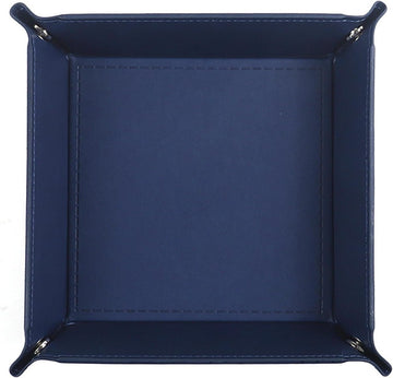 Valet Tray Desktop Storage Organizer - Vegan Leather Catchall Tray Bedside Vanity Tray Nightstand Caddy Holder