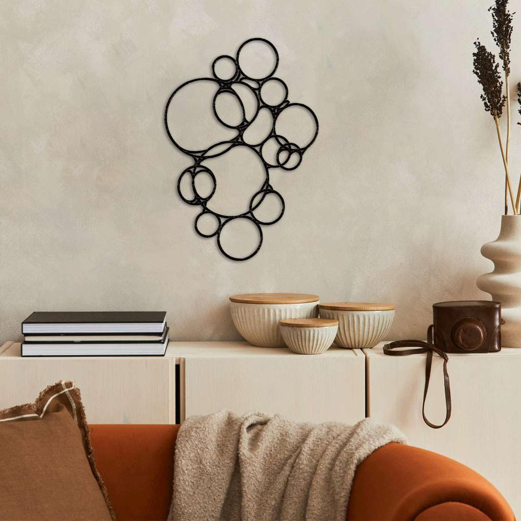 Abstract Bubbles Metal Wall Art Decor, Metal Wall Art Decor, Outdoor Decor, Metal Signs, Modern Minimalist Aesthetic