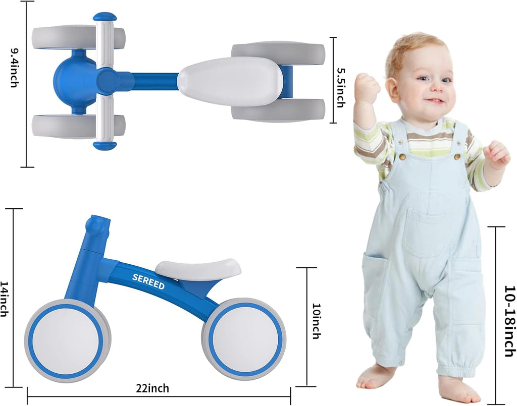 Baby Balance Bike for 1 Year Old Boy Girl, First Birthday Gift Toy