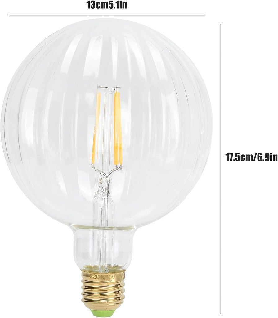 G125 Vintage LED Bulb 4W Watermelon‐Shape LED Filament Bulb E27 Base for Restaurant Bar Coffee Shop Warm Light