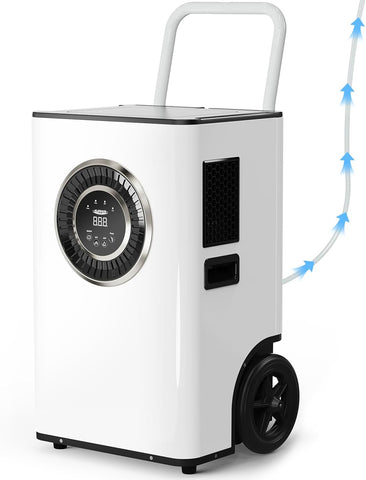110 PPD Commercial Dehumidifier with Pump & Drain Hose, LGR Tech Dehumidifiers for Large Room, Basement, Warehouse