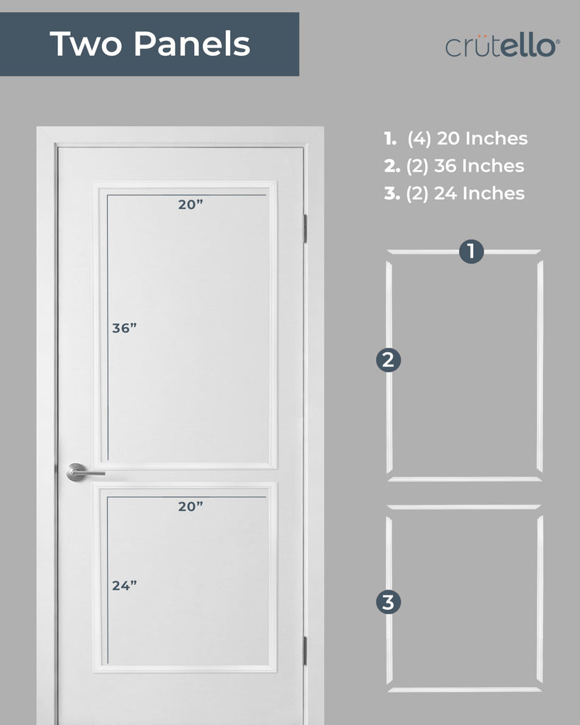 Peel and Stick Door Trim Molding Kit, 8 Piece