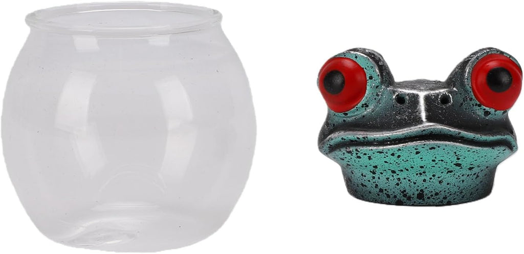 Apothecary Jar Handcrafted Vintage Glass Storage Container with Lid for Tea Spices Condiments, Wide Mouth Sealed