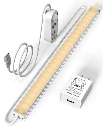 Motion Sensor Dimmable Led Under Cabinet Light 12" Plug in Warm White