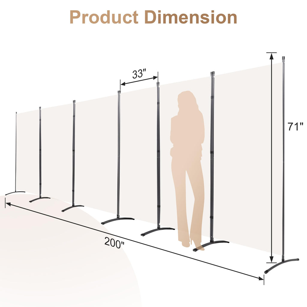 Room Divider-Folding Privacy Screens, 6 ft Partition Room Dividers Wall for Separation, Home, Office, Classroom