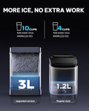 Nugget Ice Maker Countertop with APP & Voice Control, Self Cleaning Ice Machine with 3L Large Water Tank, 40 lbs/24H