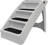CozyUp Folding Dog Stairs, Portable Indoor/Outdoor Pet Steps for Bed, Couch & Car, Grey, 20 Inch