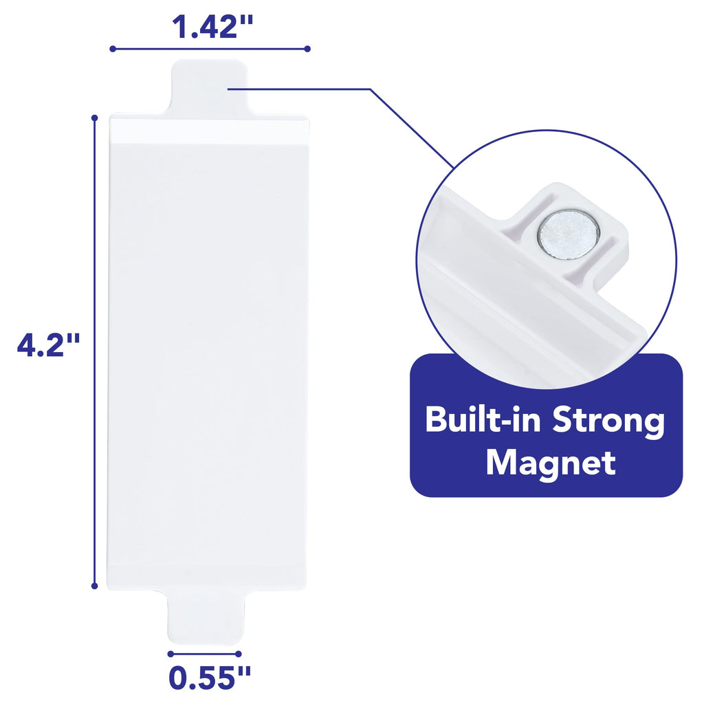 Bates- Magnetic Light Switch Guard, 6 Pack, White, Light Switch Cover Child Proof