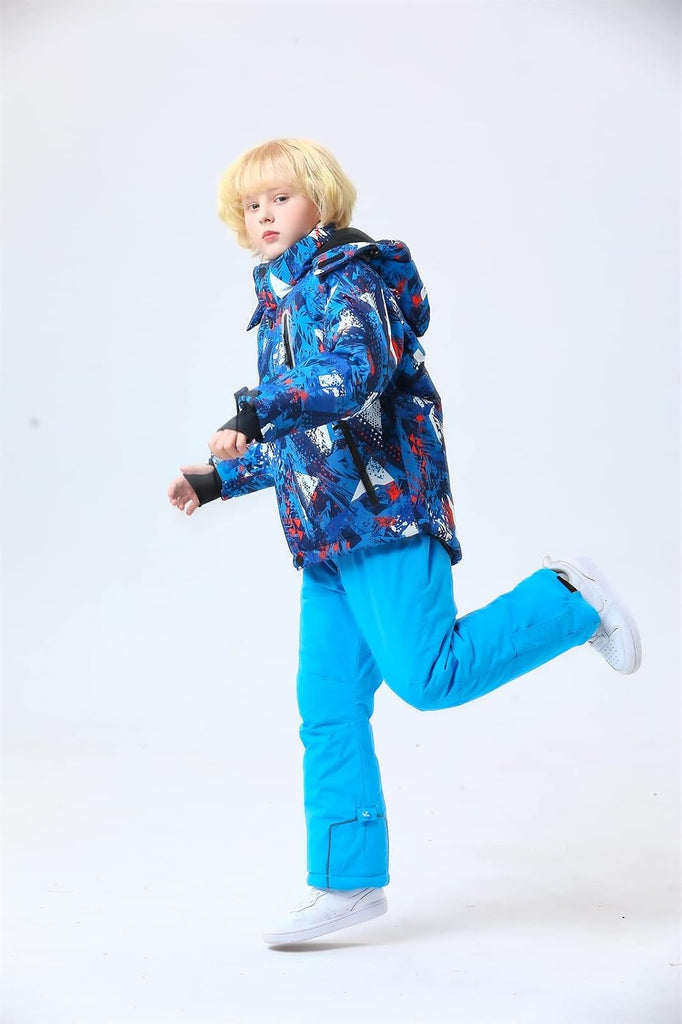 Kid's Snow Bib Pants Winter Waterproof Windproof Ski Pants Insulated Snowboard Overalls for Boys Girls
