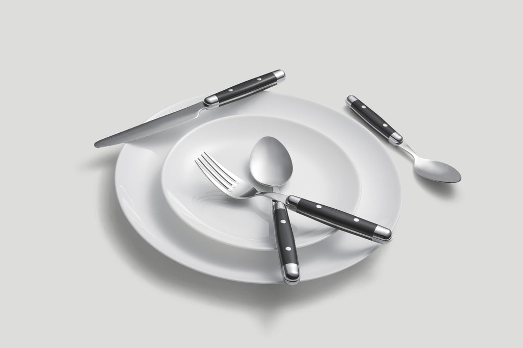Jubilee Black Stainless Steel Silverware Set for 4, 16-Piece