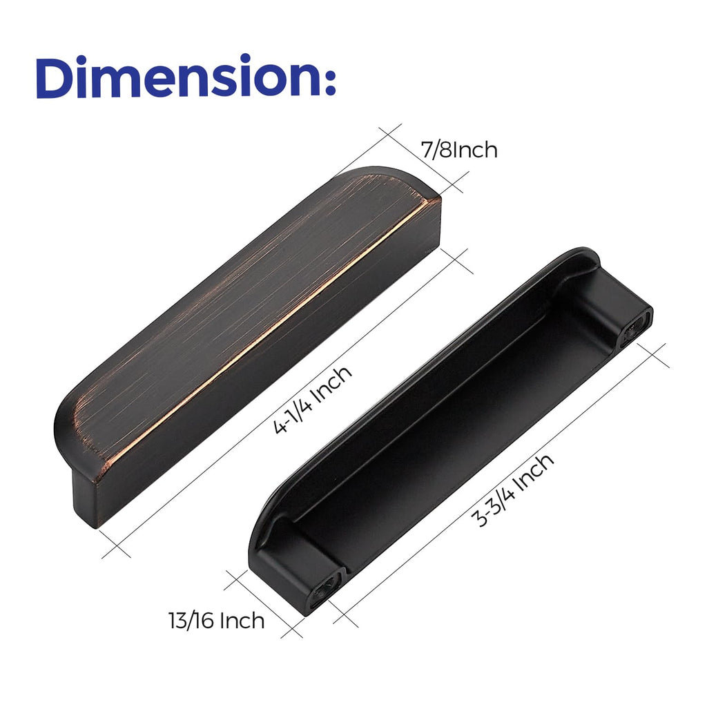 Cabinet Pulls Cabinet Handles 3-3/4 Inch Oil Rubbed Bronze 6 Pack