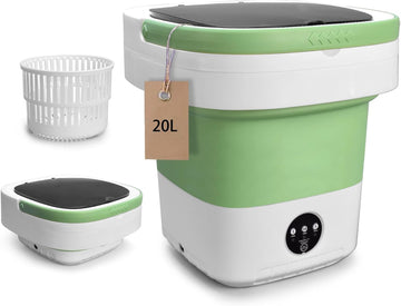 Portable Washing Machine, 20L Upgraded with Spin Basket Laundry Machine, 3 Modes Deep Cleaning, Upgraded Small
