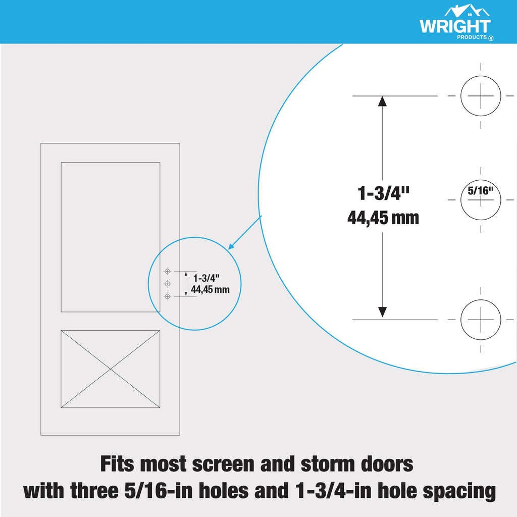 Free Hanging Screen & Storm Door Handle, Black