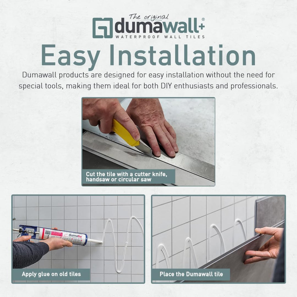 Waterproof Wall Tiles Easy Install Brussels Limestone 8 Pack