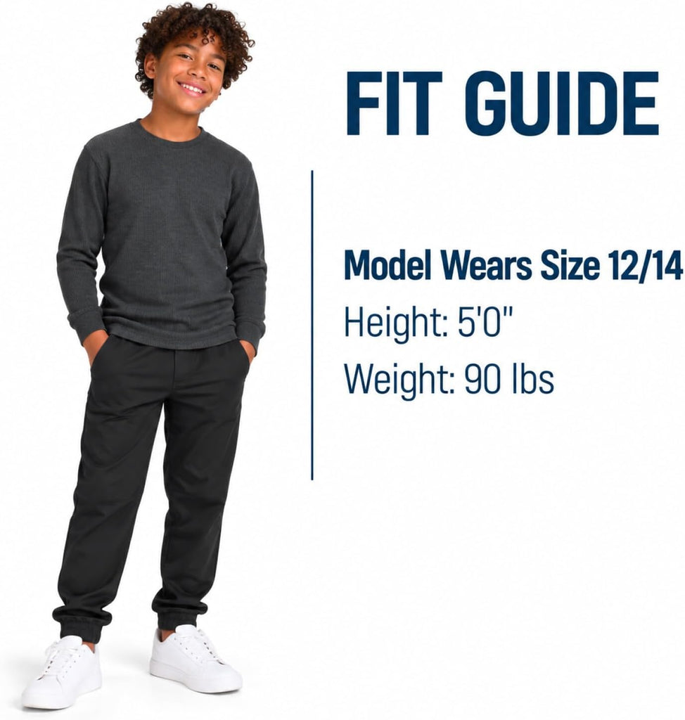 Boys 2 Pack Waffle Knit Long Sleeve Thermal Shirt
