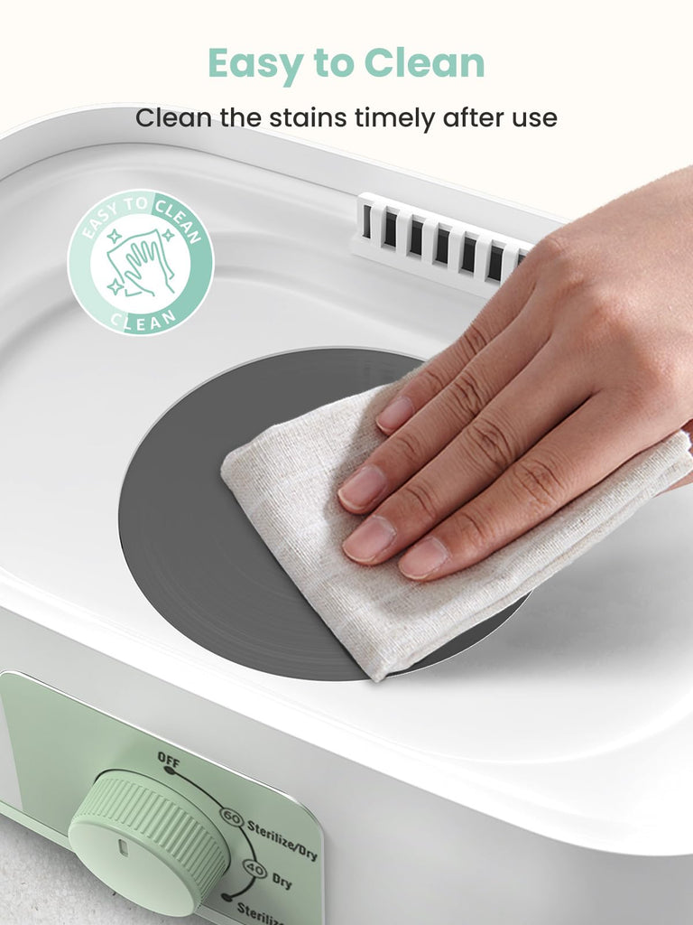 Multi-Function Large Capacity Baby Bottle Sterilizer and Dryer, Green