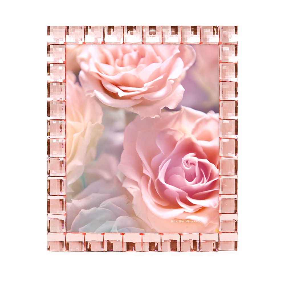 Jacobs Decorative Sparkling Jewel Picture Frame (8x10, Blush)