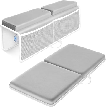 Comfortable Bath Kneeler and Elbow Kneeling Rest Pad for Baby Bathing Parents - Painless Foam Mat with Toy Organizer