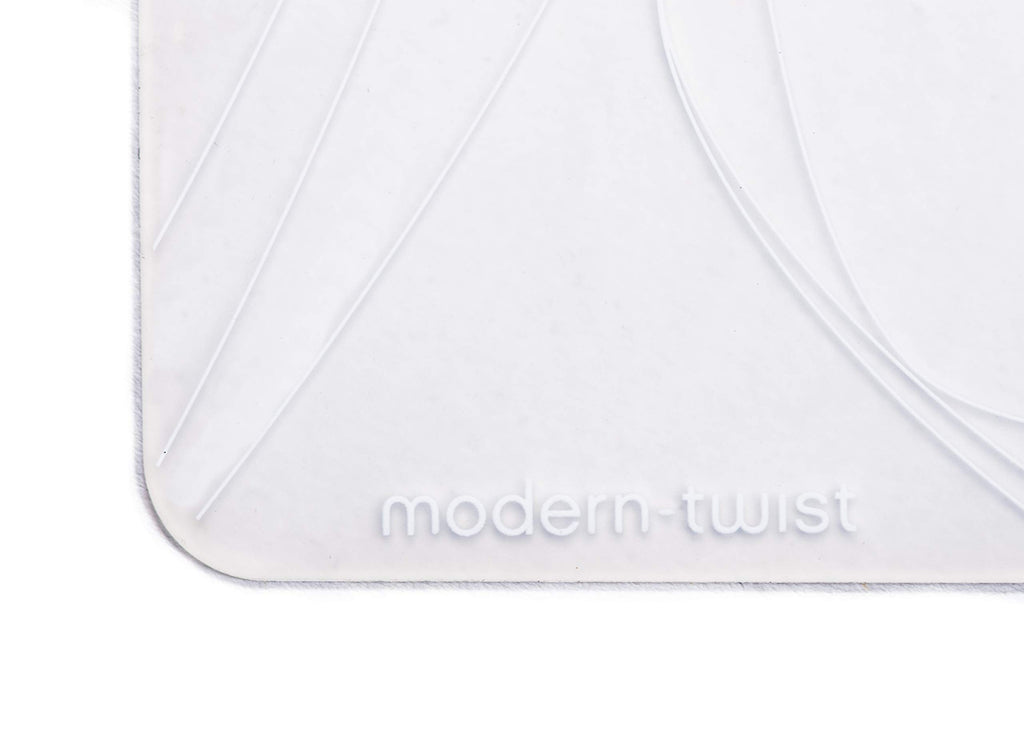 14 x 16 Rectangular Silicone Placemat, Pebble Print in White, 1 Count