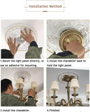 PU Decorative Ceiling Medallion for Light Fixtures and Ceiling Fans, Molded Plastic, Gold and White Finish, (B-15.6"OD