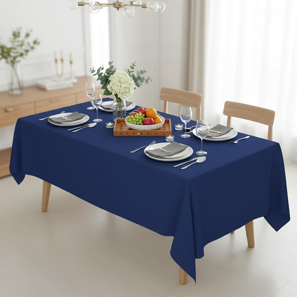 3 Pack 60 x 102 Inch Tablecloths Rectangle Navy Blue Table Cover