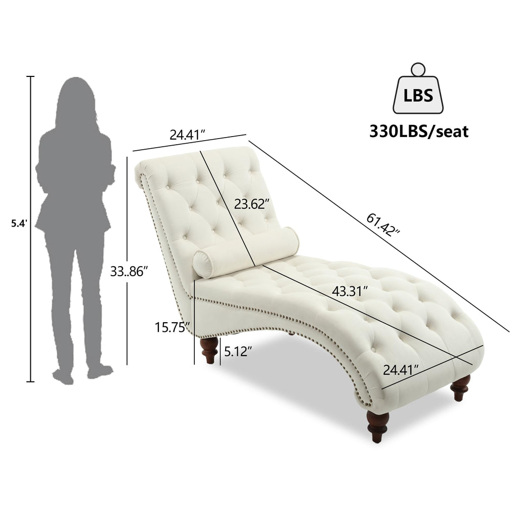 Chaise Lounge Chair Indoor, Velvet Bedroom Accent Lounge Chair