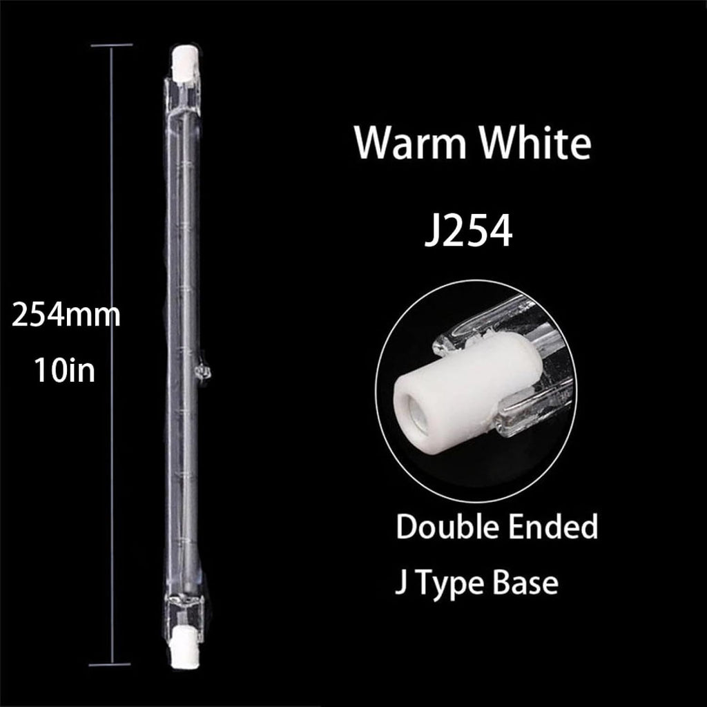 5PC R7S 254mm T3 1000W 230V Halogen Bulb J-Type Double Ended Halogen Light Bulbs R7S 254MM 120V 15000W Dimmable Warm