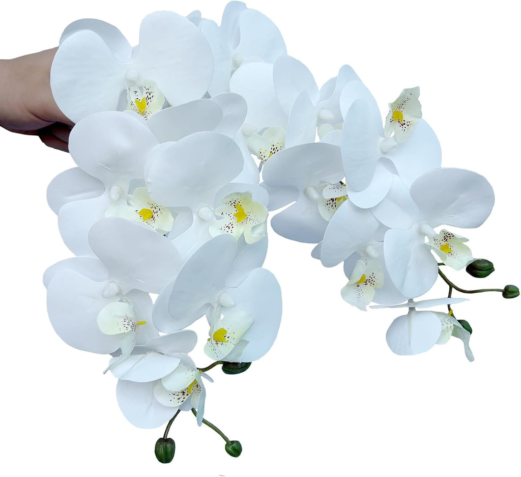 32" Artificial Phalaenopsis Flowers Artificial Orchid Flowers Stem Plants Décor () - Set of 6