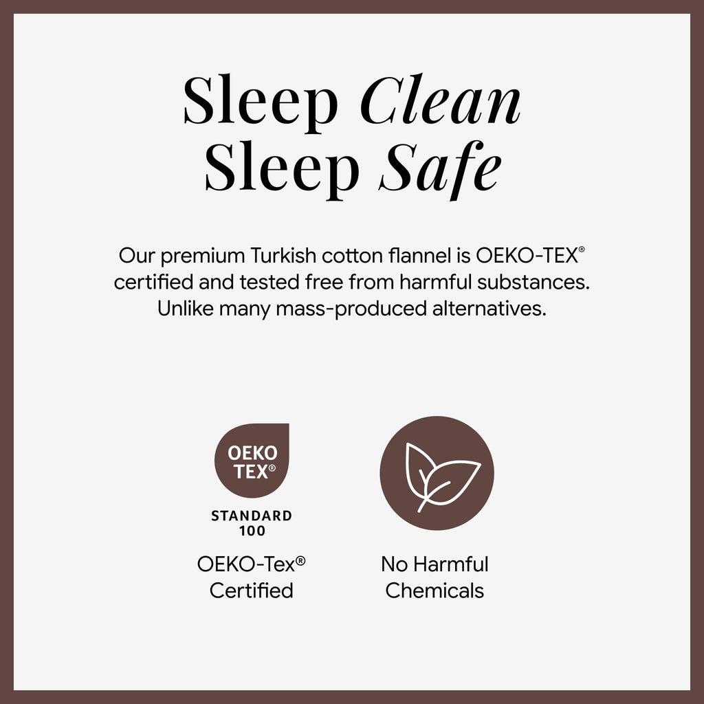 Ultra Soft Turkish Cotton Flannel Sheet Set with Extra Deep Pocket, 100% Cotton Flannel Sheets 4 Piece Set
