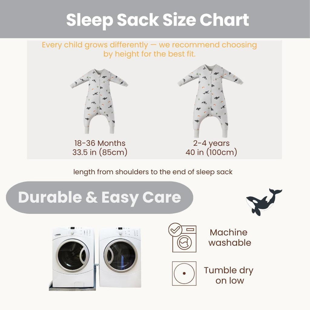 Merino Wool Organic Cotton Toddler Sleep Sack with Feet, Year-Round Removable Sleeves Wearable Blanket