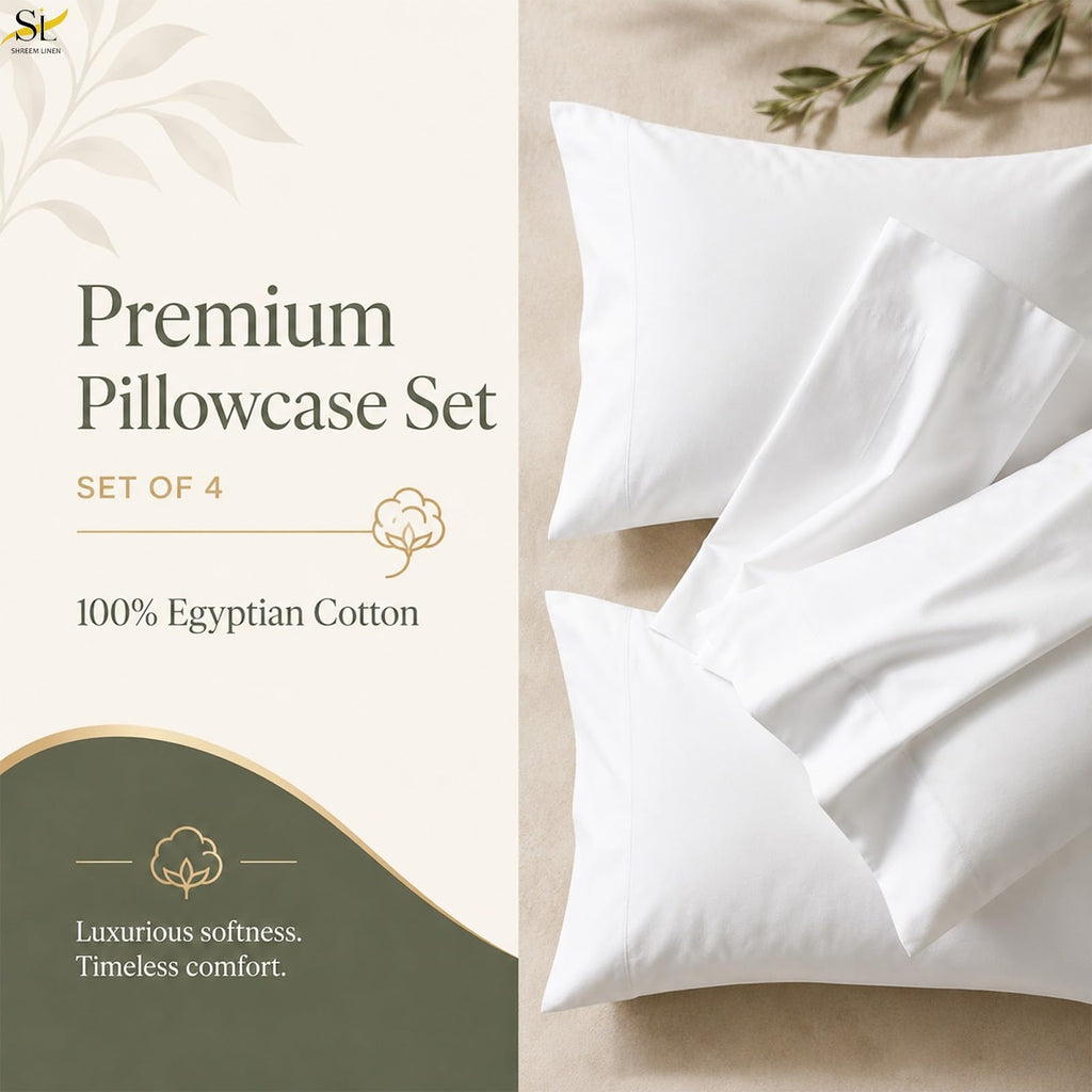 6 Piece King Sheet Set - 100% Egyptian Cotton Sheets, Hotel Luxury Bedding, 18" Deep Pocket, Cooling Soft Breathable