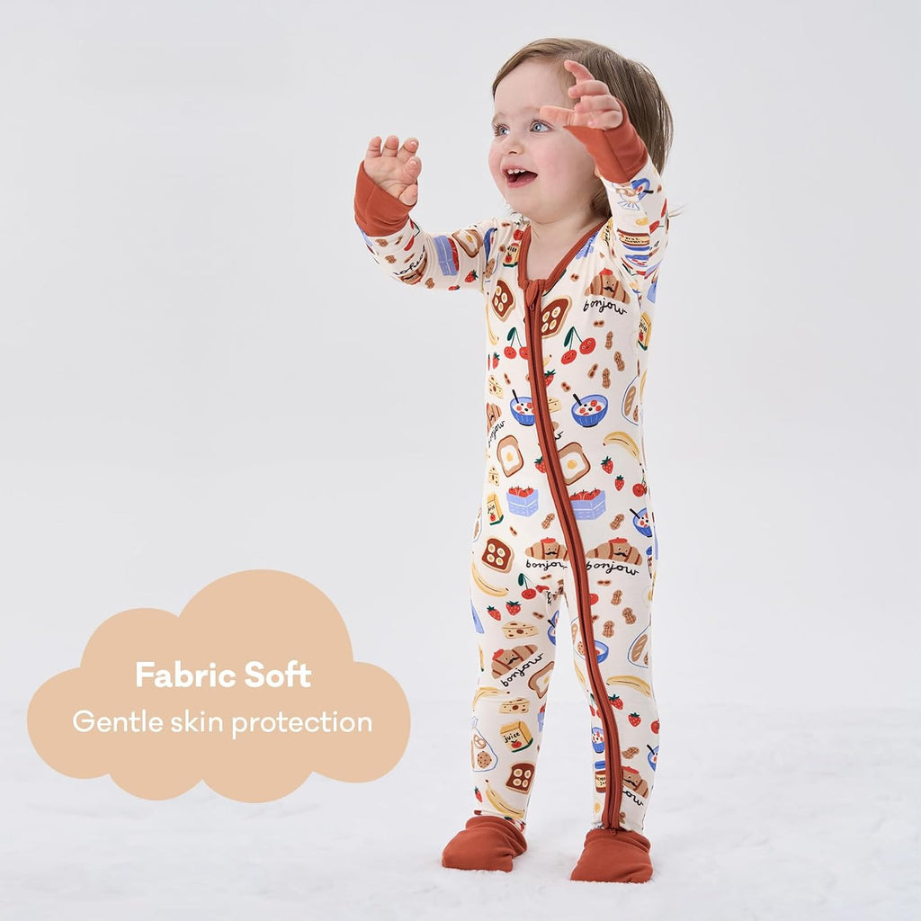 Baby Sleeper Viscose from Bamboo Zipper Footies Pjs