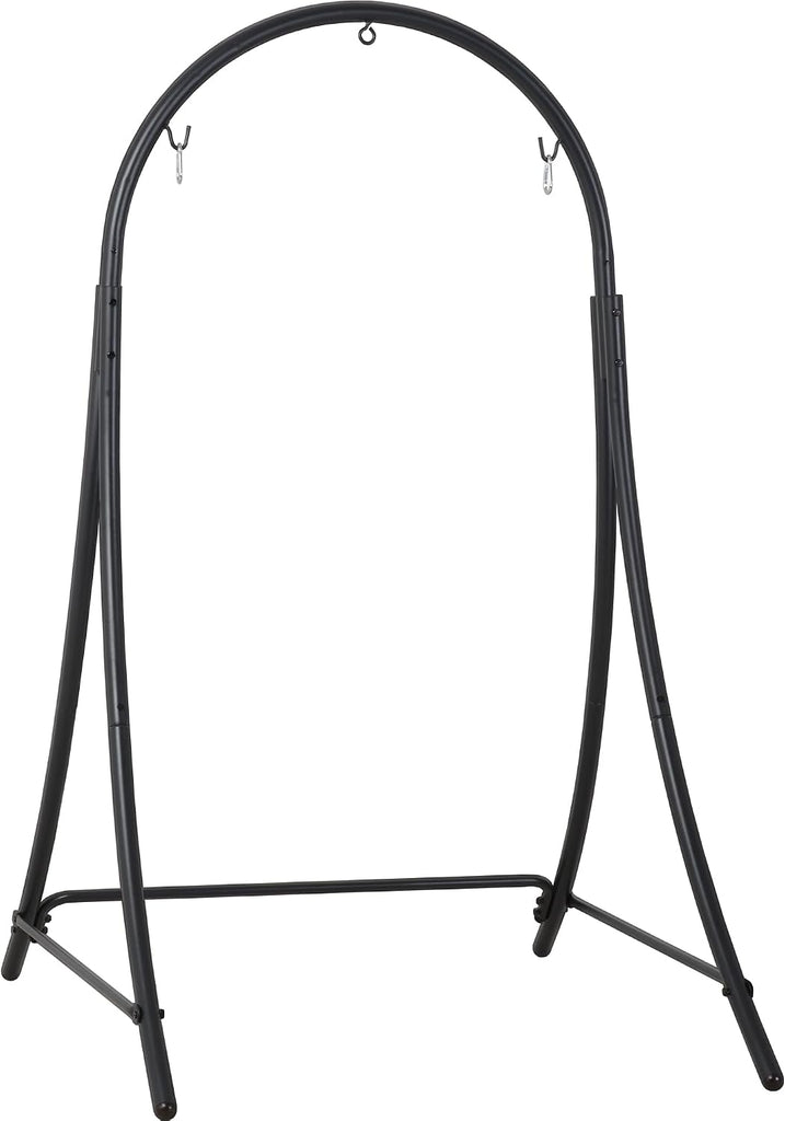 Adjustable Hammock Chair Stand, Heavy Duty Hanging Chair Stand, Black | Large Hammock Swing Chair Stand with Safety