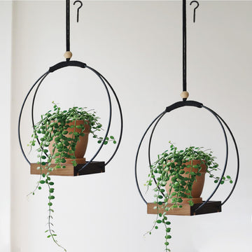 Hanging Planter for Indoor Plants Macrame Plant Hanger Hanging Plant Holder Stand for Window Wall Celling Decor Brown