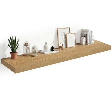 48 x 12 Deep Floating Shelves Wall Mounted Set of 1 Oak