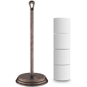 Toilet Paper Holder with Rustproof, Metal Free Standing Toilet Paper Stand Storage, Tissue Paper Roll Holder