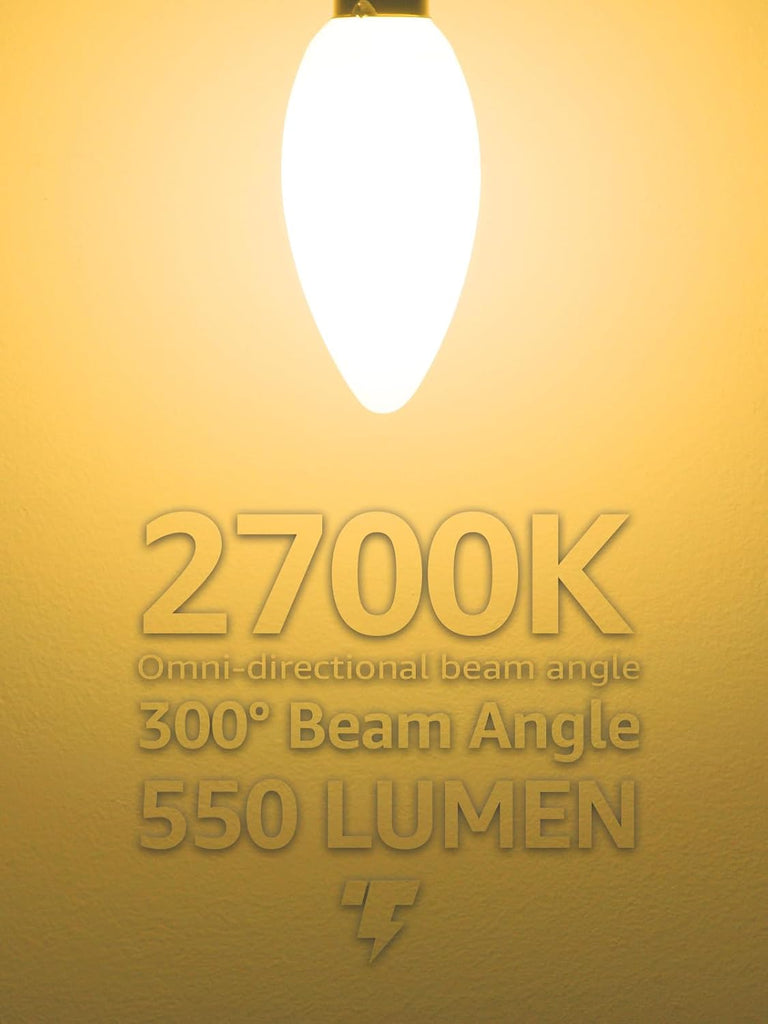 Dimmable E12 LED Candelabra Bulb 2700K Soft White