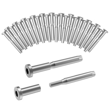 24 Pack 3/16" Invisible Cable Railing kit, T316 Stainless Steel Invisible Receiver and Swage Stud End for 3/16 Inch